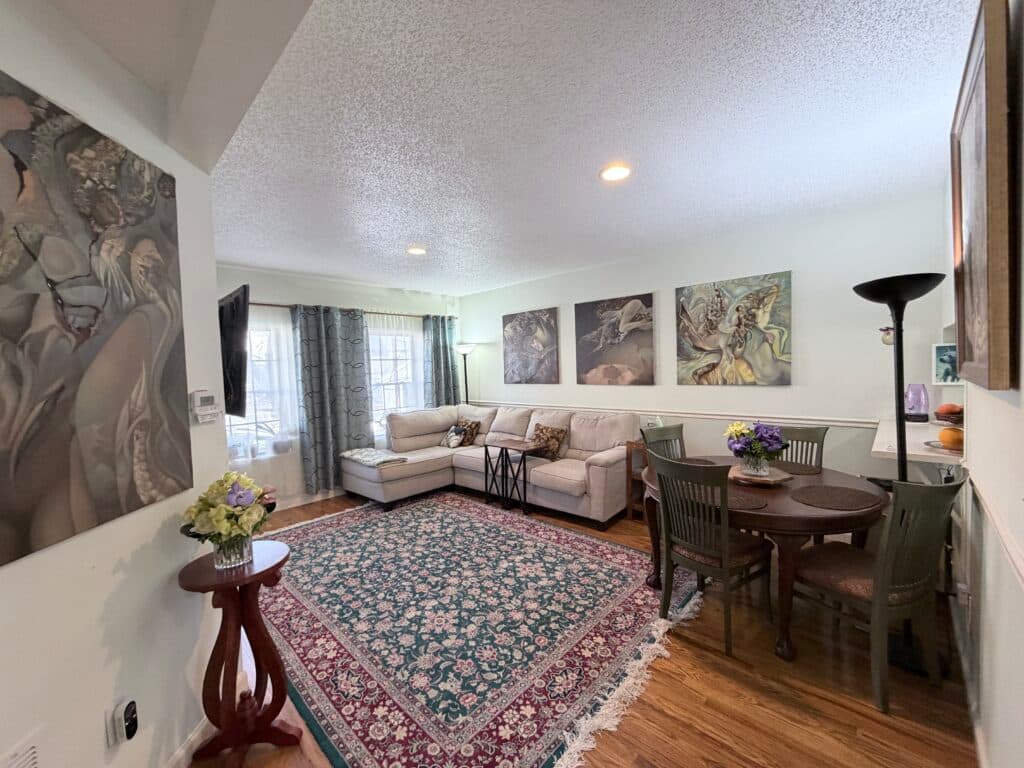 Living room at 10 West Street Unit 12, Stamford, Connecticut
